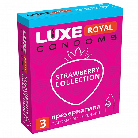 Презервативы "Luxe Strawberry" с ароматом клубники, 3шт 