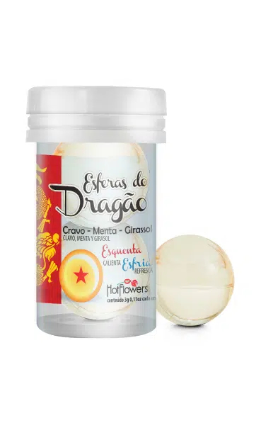 Гель на масляной основе в шариках "Esteras do Dragao" охлаждающе-согревающий эффект, 2шт 
